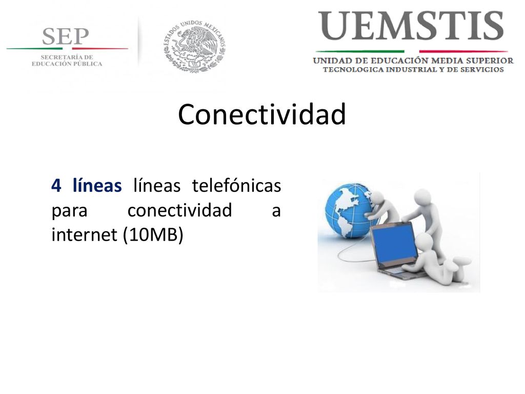Conectividad 4 líneas líneas telefónicas para conectividad a internet (10MB)