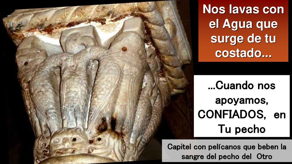 Nos lavas con el Agua que surge de tu costado...