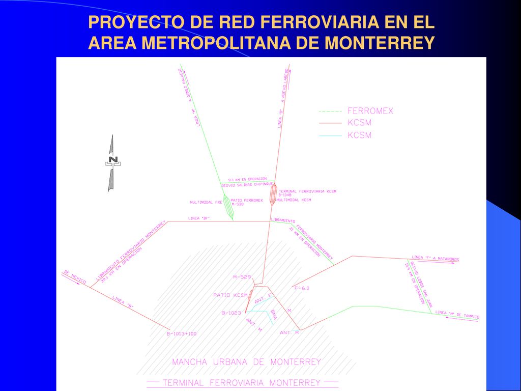 PROYECTO DE RED FERROVIARIA EN EL AREA METROPOLITANA DE MONTERREY