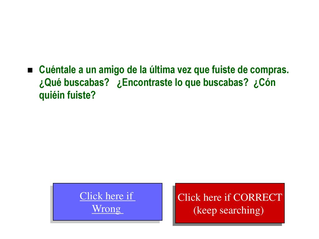 Cuéntale a un amigo de la última vez que fuiste de compras