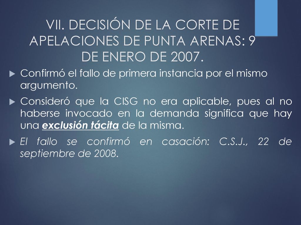 VII. DECISIÓN DE LA CORTE DE APELACIONES DE PUNTA ARENAS: 9 DE ENERO DE 2007.