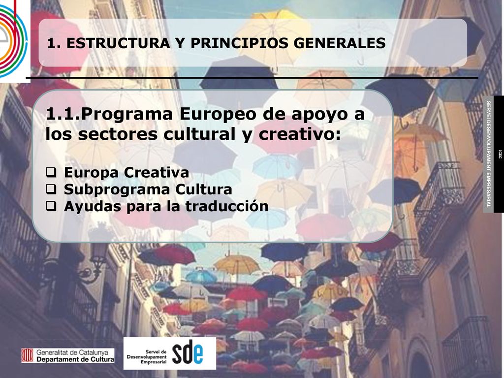 1.1.Programa Europeo de apoyo a los sectores cultural y creativo: