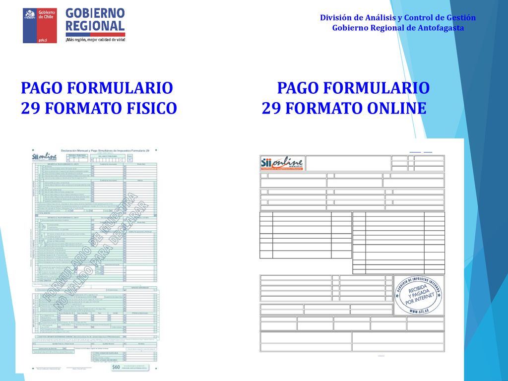 PAGO FORMULARIO 29 FORMATO FISICO PAGO FORMULARIO 29 FORMATO ONLINE