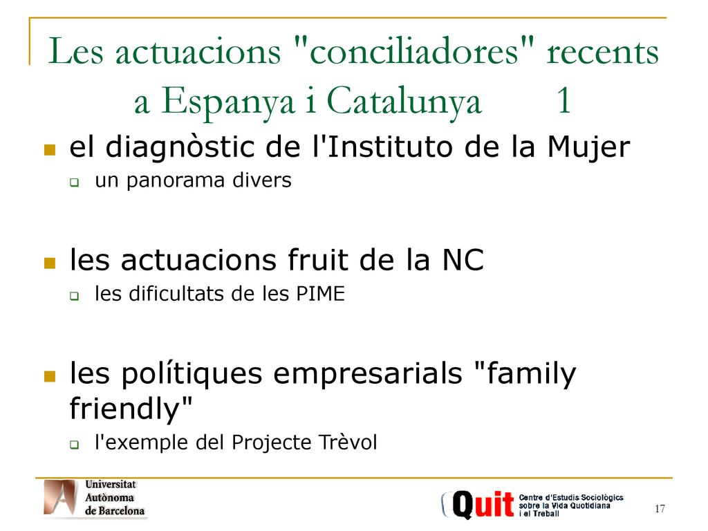Les actuacions conciliadores recents a Espanya i Catalunya 1