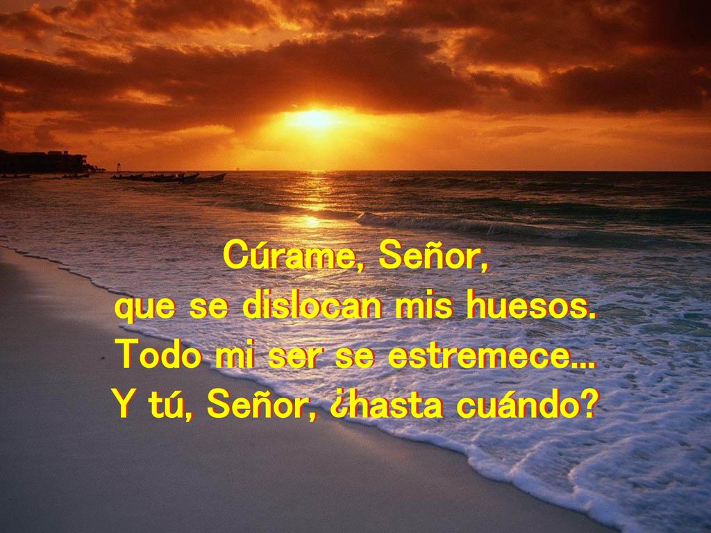que se dislocan mis huesos. Todo mi ser se estremece...