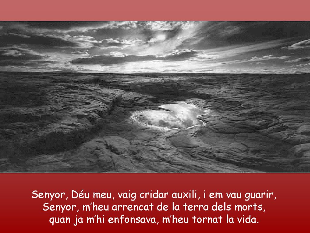 Senyor, Déu meu, vaig cridar auxili, i em vau guarir,