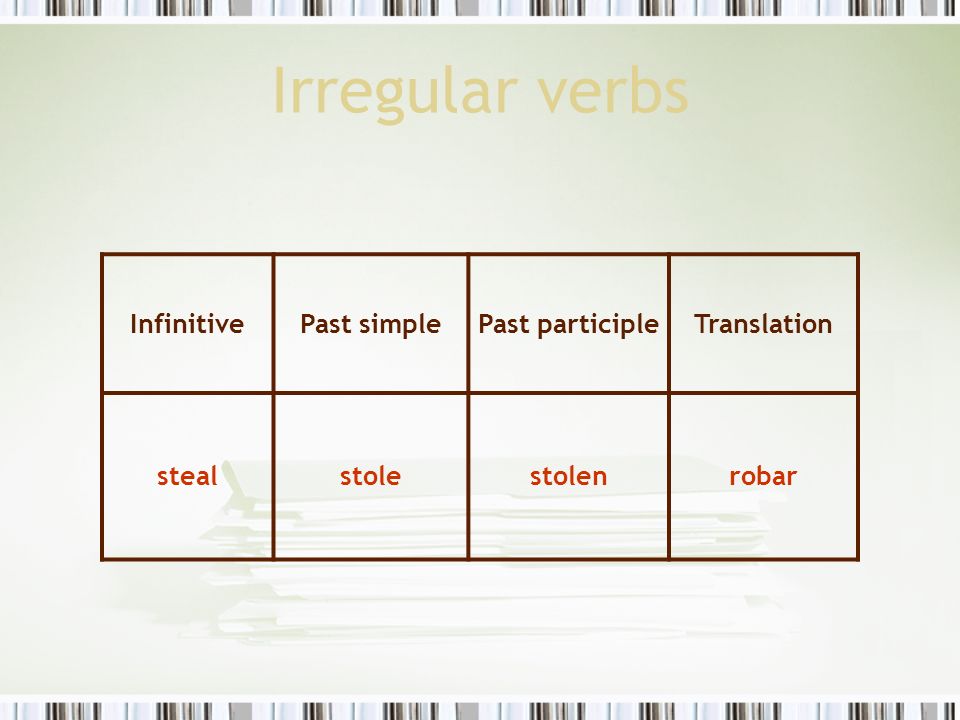 Regular and Irregular Verbs - ppt video online descargar