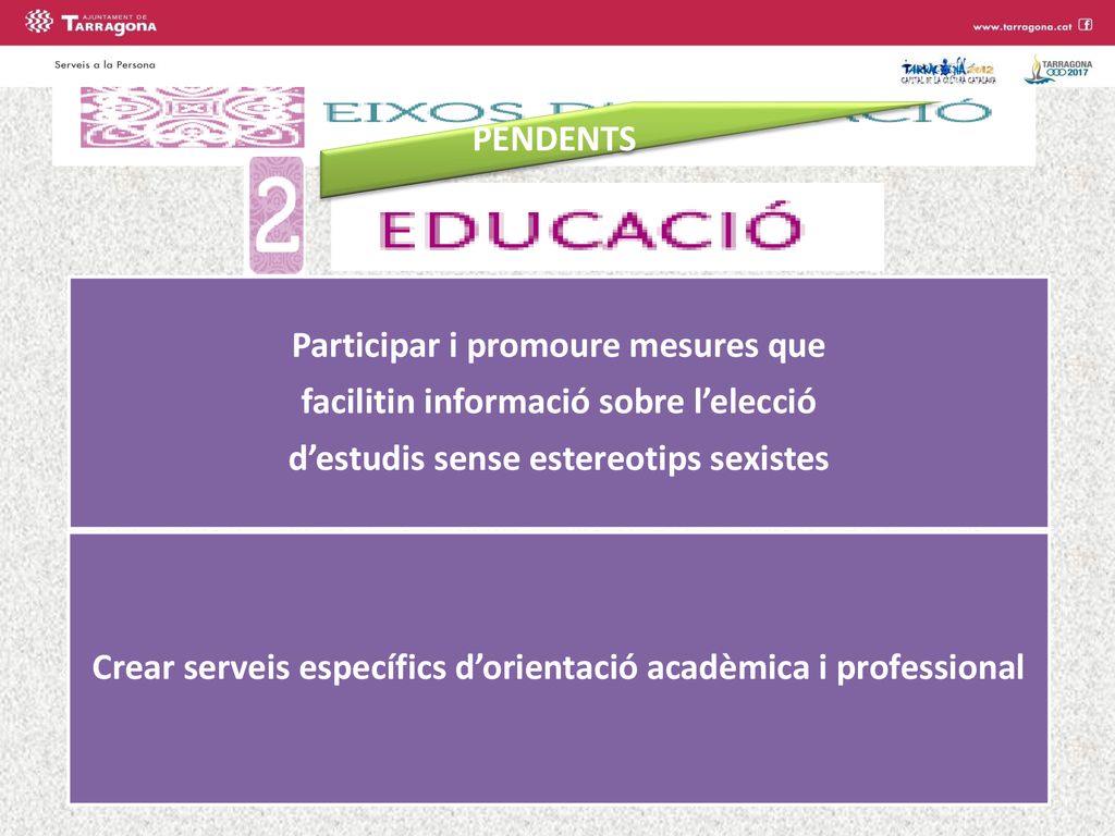 Participar i promoure mesures que facilitin informació sobre l’elecció