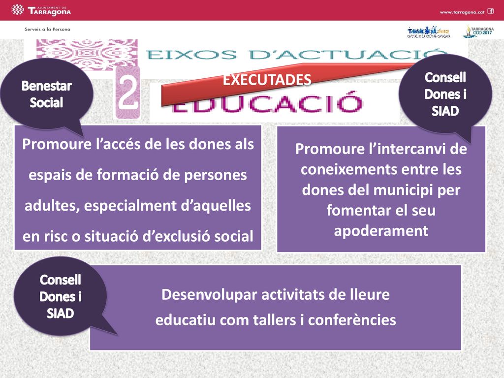Promoure l’accés de les dones als espais de formació de persones