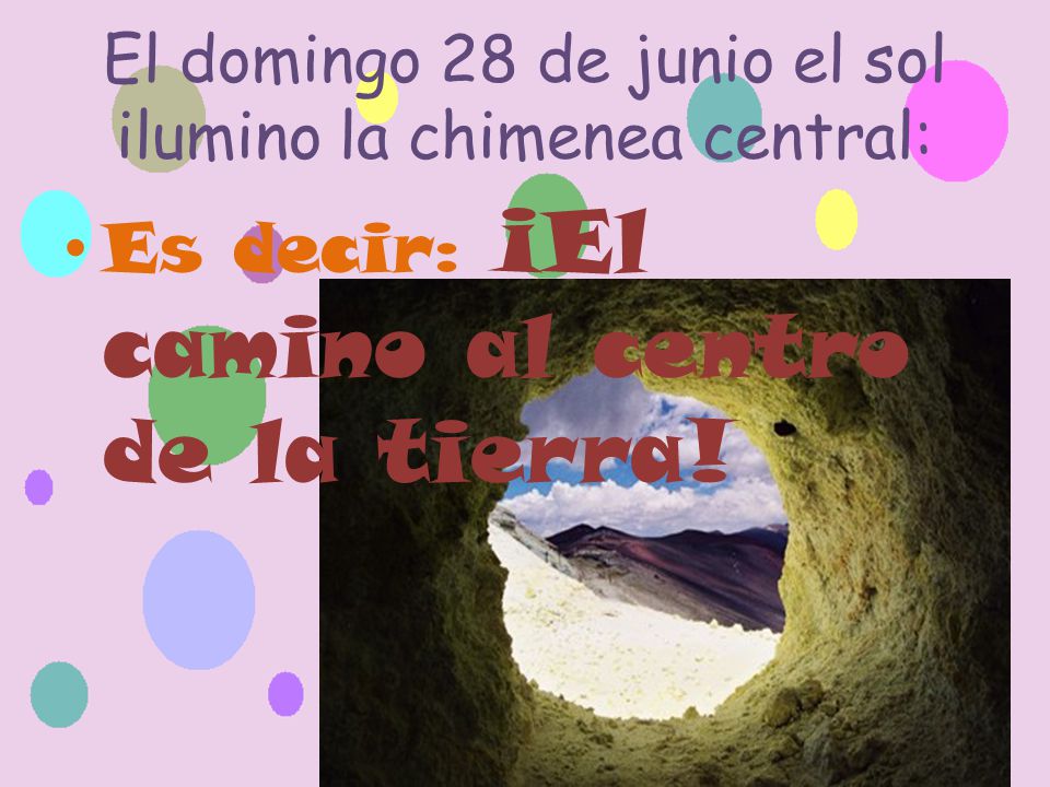 El domingo 28 de junio el sol ilumino la chimenea central: