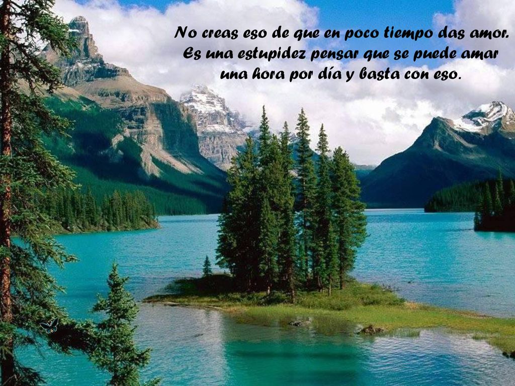 No creas eso de que en poco tiempo das amor