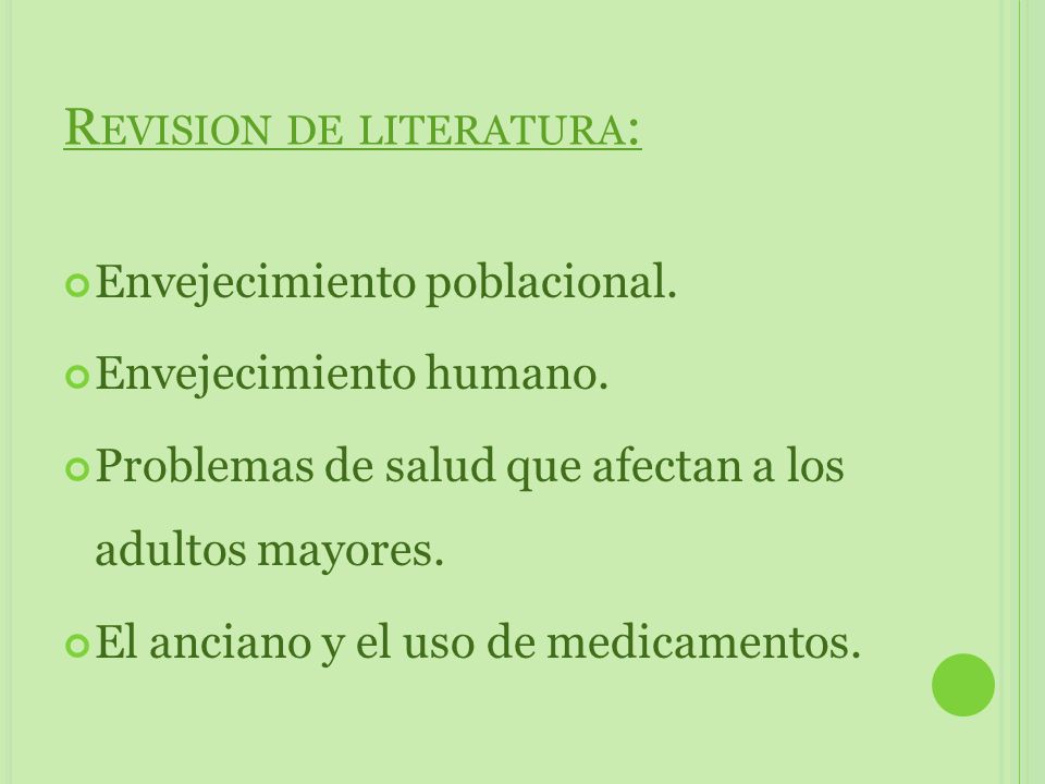 Revision de literatura:
