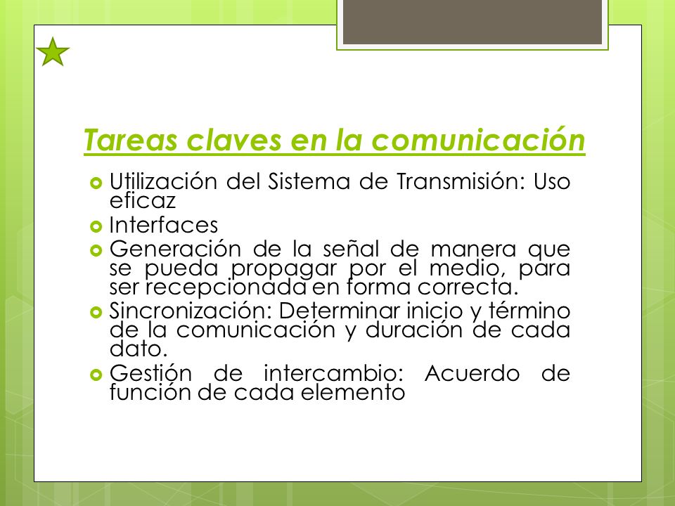 Tareas claves en la comunicación