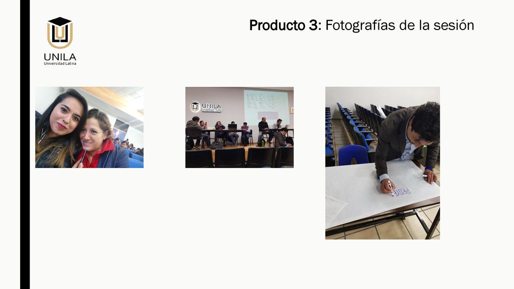 Producto 3: Fotografías de la sesión