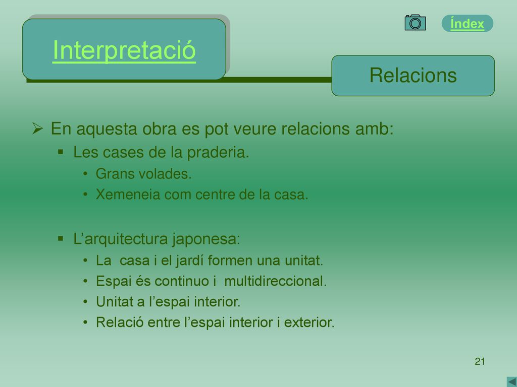 Interpretació Relacions En aquesta obra es pot veure relacions amb:
