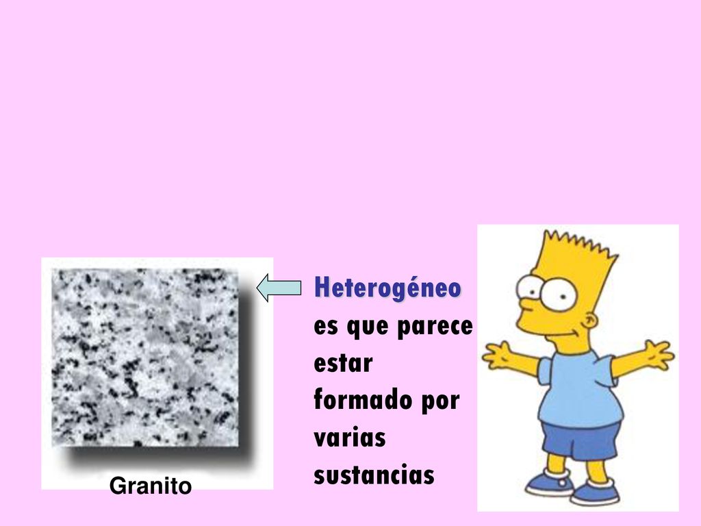 Heterogéneo es que parece estar formado por varias sustancias