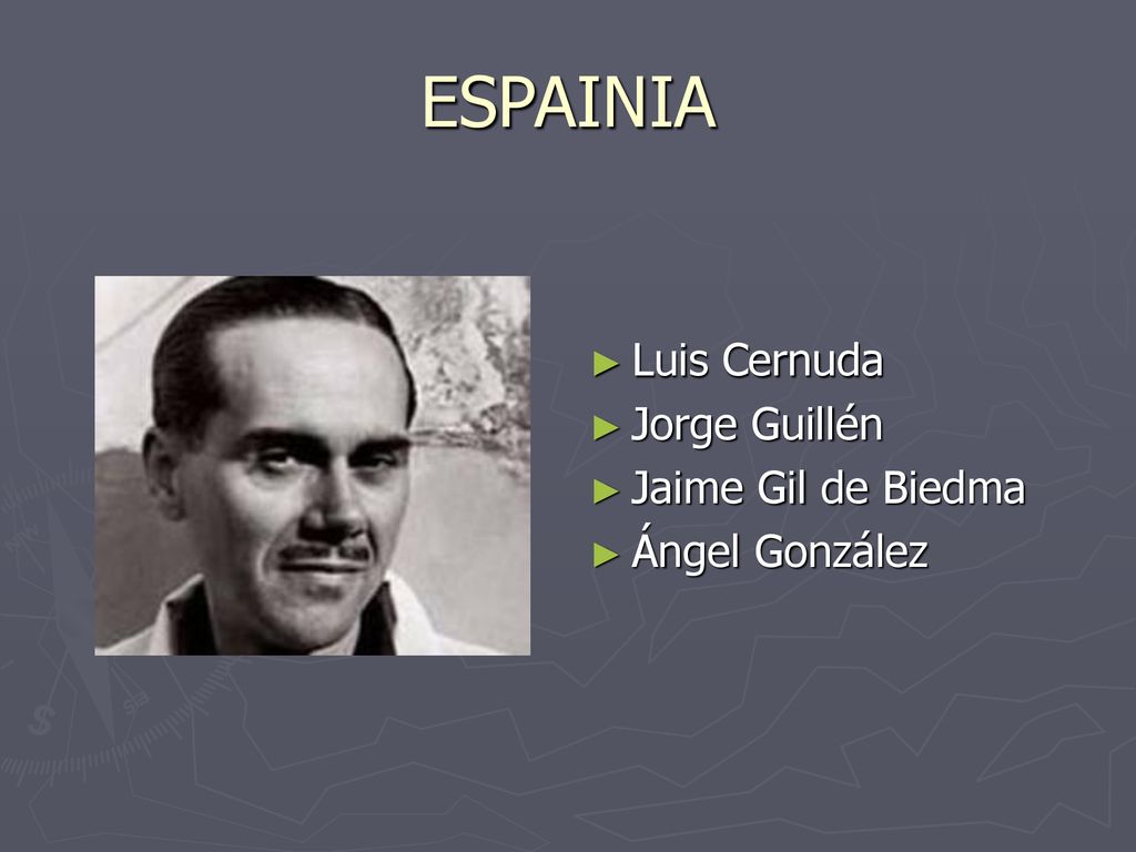 ESPAINIA Luis Cernuda Jorge Guillén Jaime Gil de Biedma Ángel González