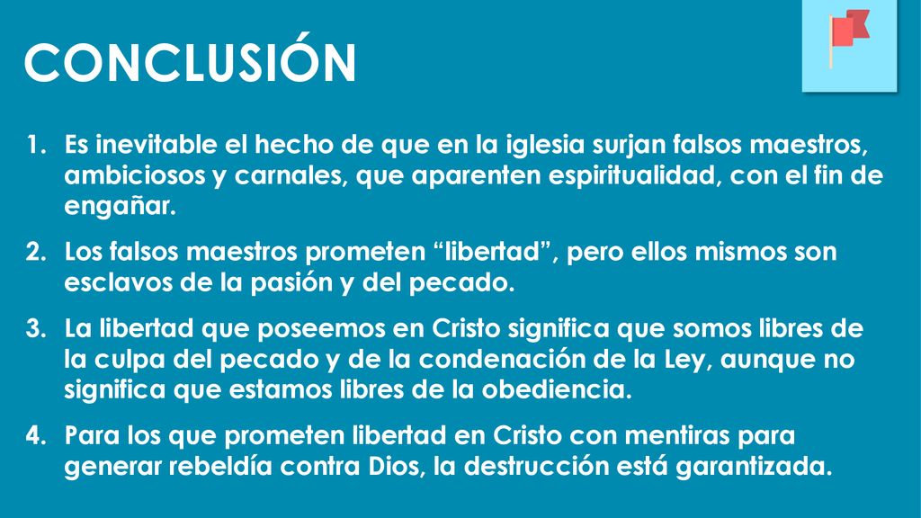 Es inevitable el hecho de que en la iglesia surjan falsos maestros, ambiciosos y carnales, que aparenten espiritualidad, con el fin de engañar.