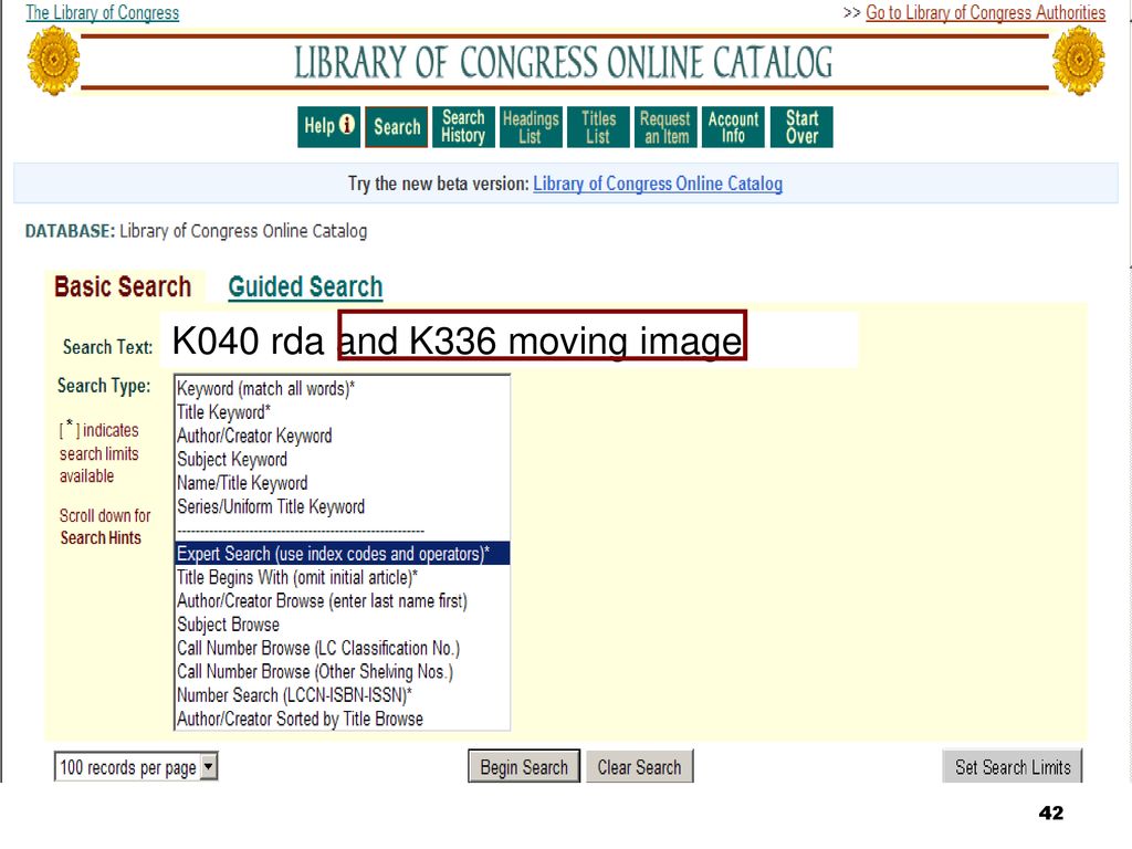K040 rda and K336 moving image K040 rda and 336 text