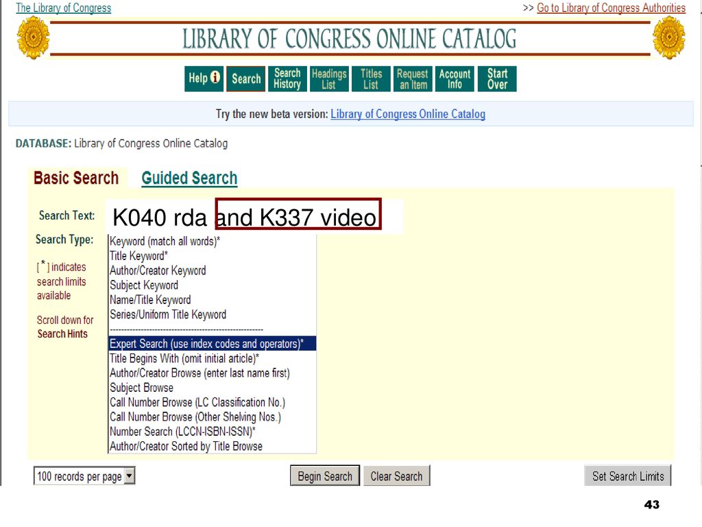 K040 rda and K337 video O así mismo se puede usar el campo MARC 337 para el tipo de media – por ejemplo video o [clic]
