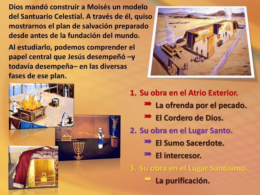 Su obra en el Atrio Exterior. La ofrenda por el pecado.