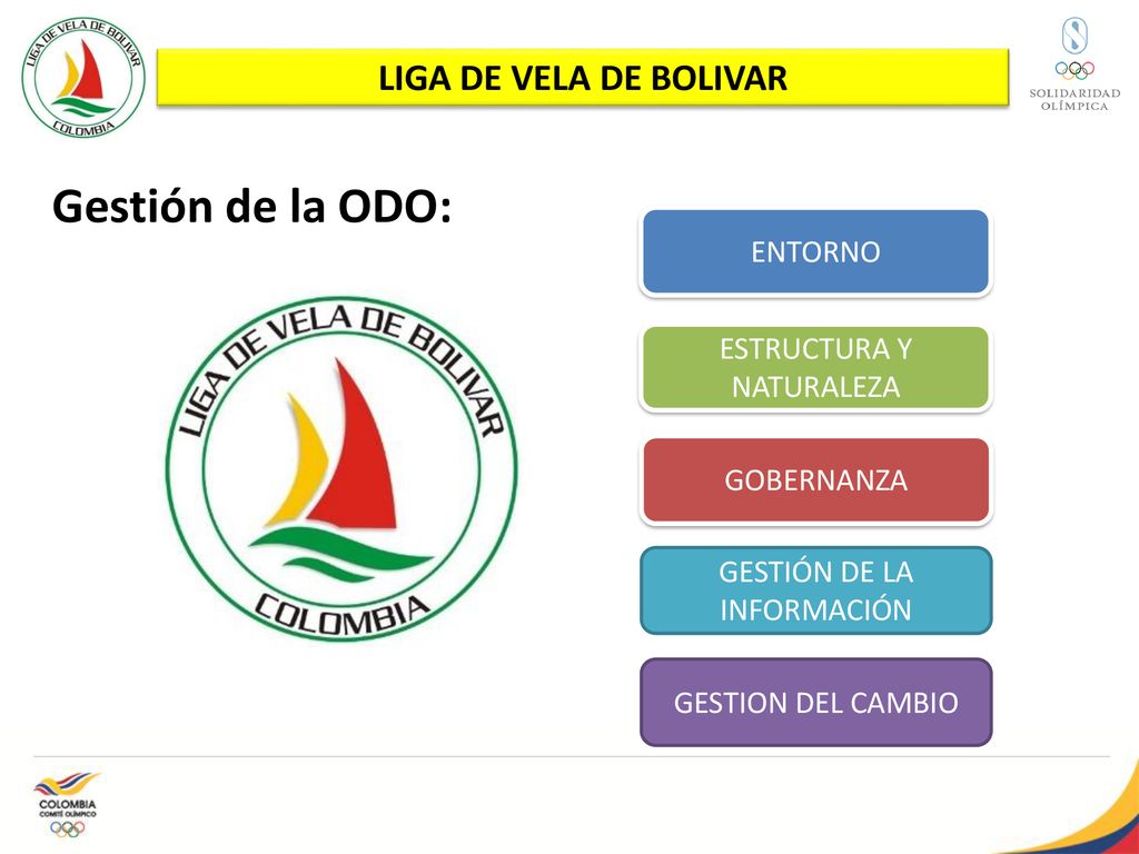 Gestión de la ODO: LIGA DE VELA DE BOLIVAR ENTORNO