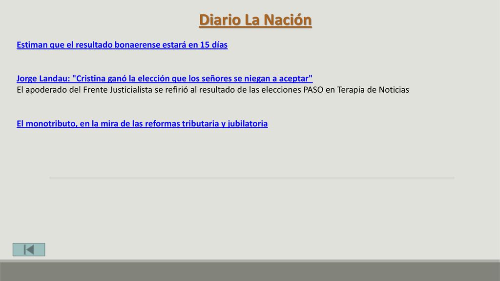 Diario La Nación Estiman que el resultado bonaerense estará en 15 días