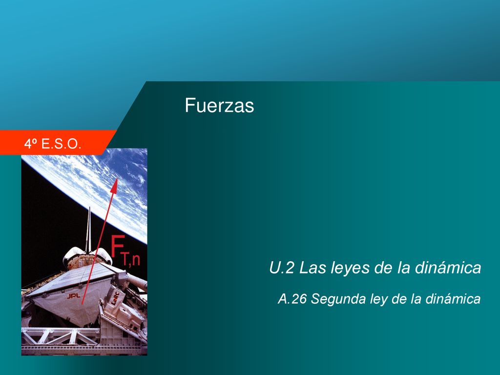 Fuerzas U.2 Las leyes de la dinámica A.26 Segunda ley de la dinámica