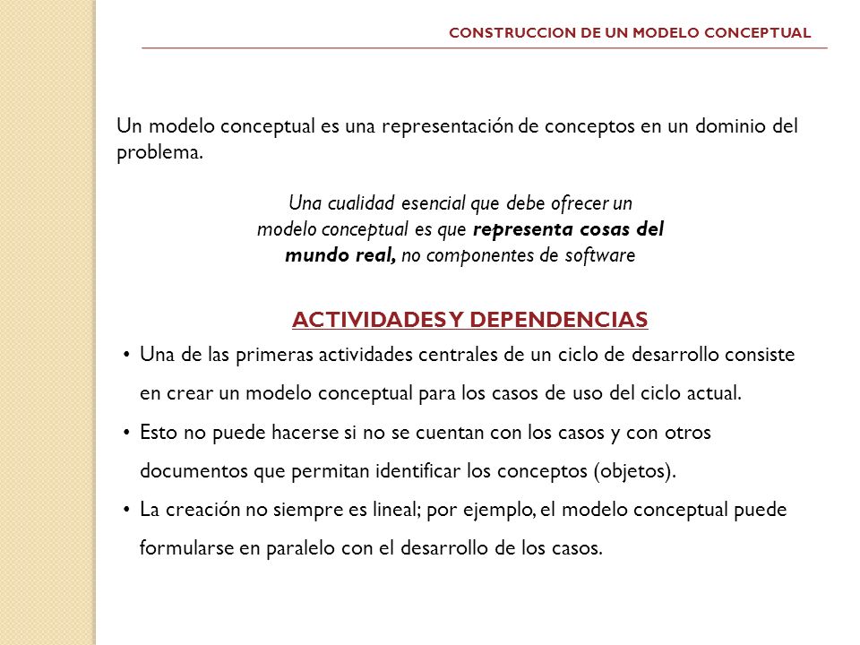 ACTIVIDADES Y DEPENDENCIAS