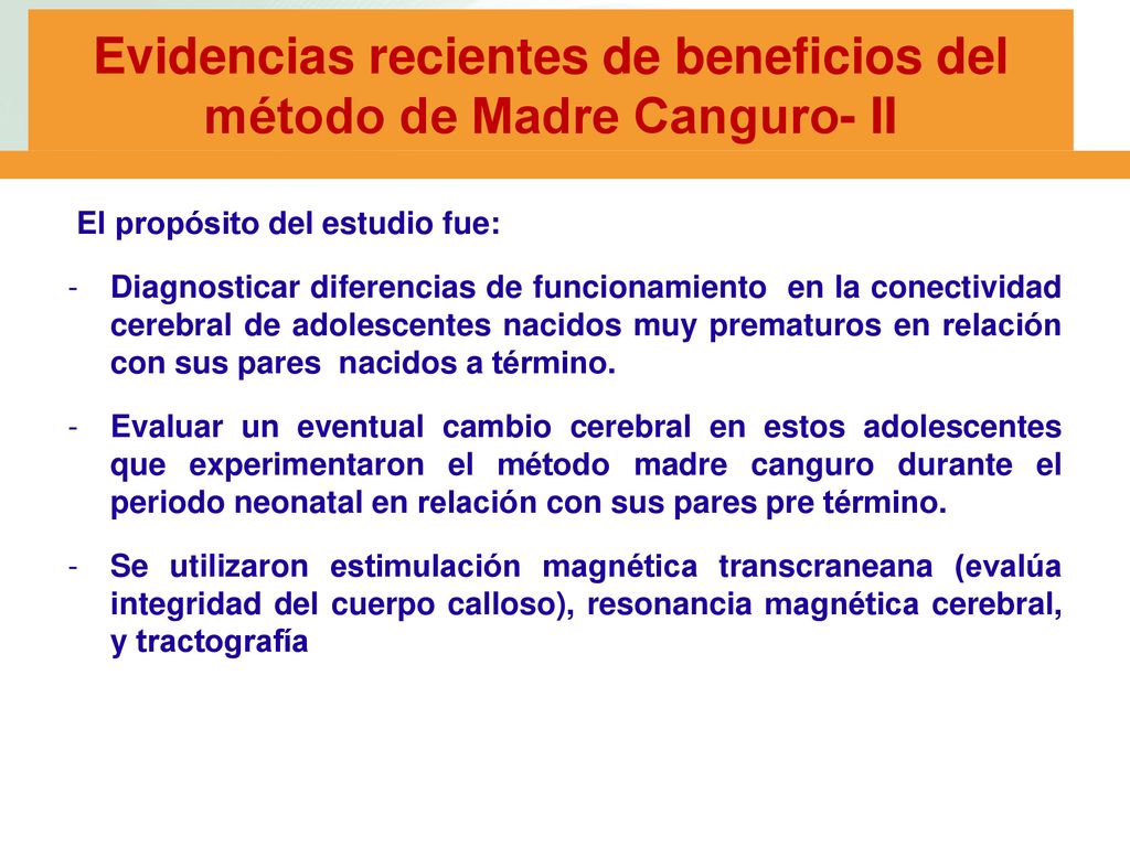 Evidencias recientes de beneficios del método de Madre Canguro- II