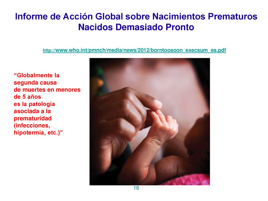 Informe de Acción Global sobre Nacimientos Prematuros Nacidos Demasiado Pronto