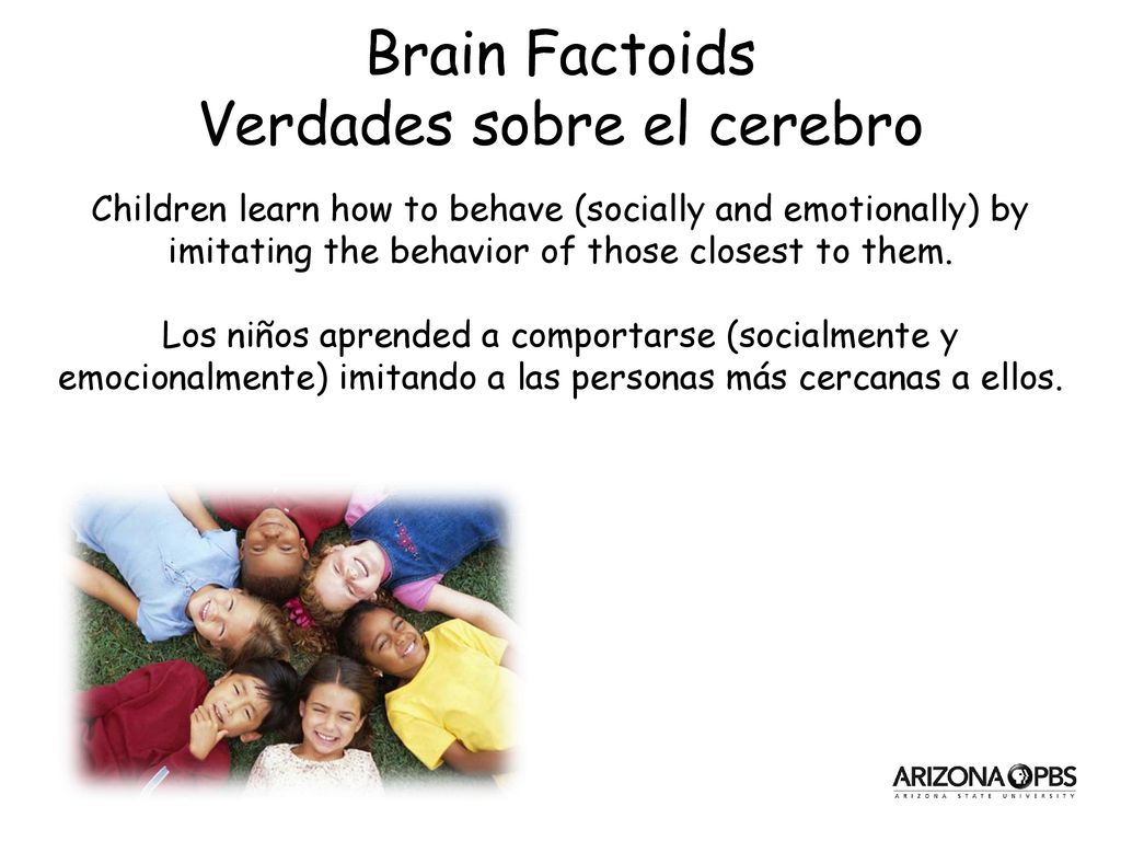 Children learn how to behave (socially and emotionally) by imitating the behavior of those closest to them.