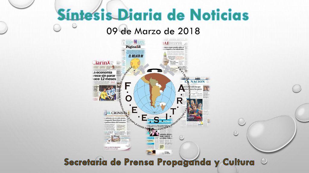 Síntesis Diaria de Noticias Secretaria de Prensa Propaganda y Cultura