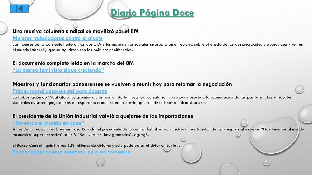 Diario Página Doce Una masiva columna sindical se movilizó por el 8M
