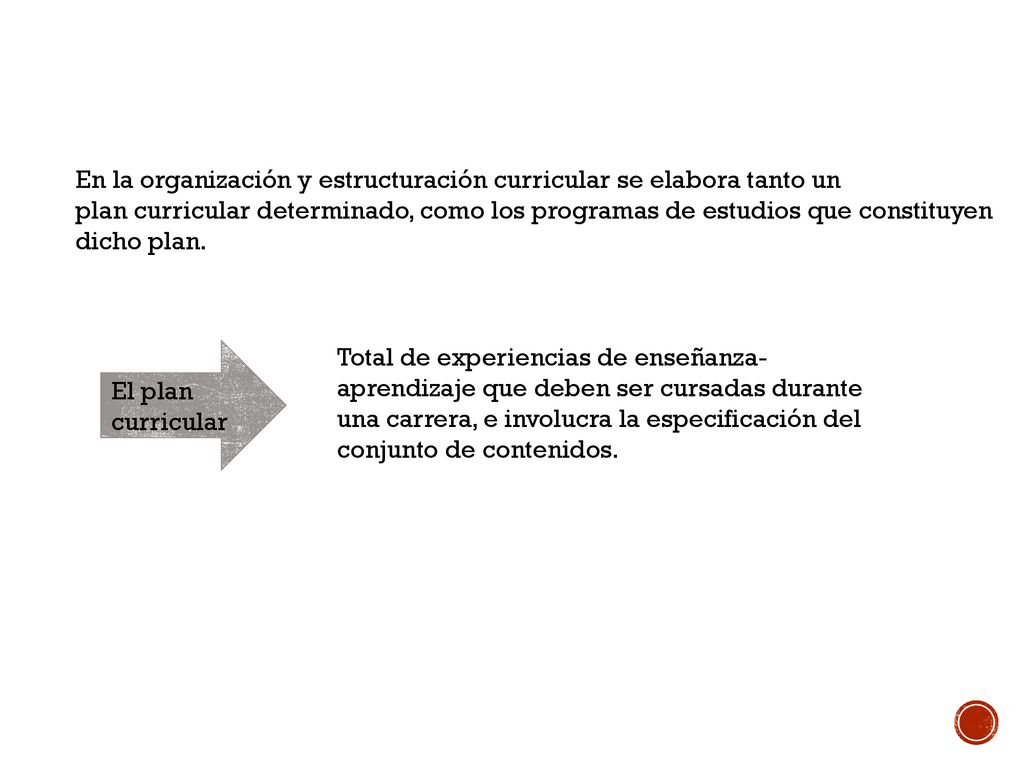 En la organización y estructuración curricular se elabora tanto un plan curricular determinado, como los programas de estudios que constituyen dicho plan.