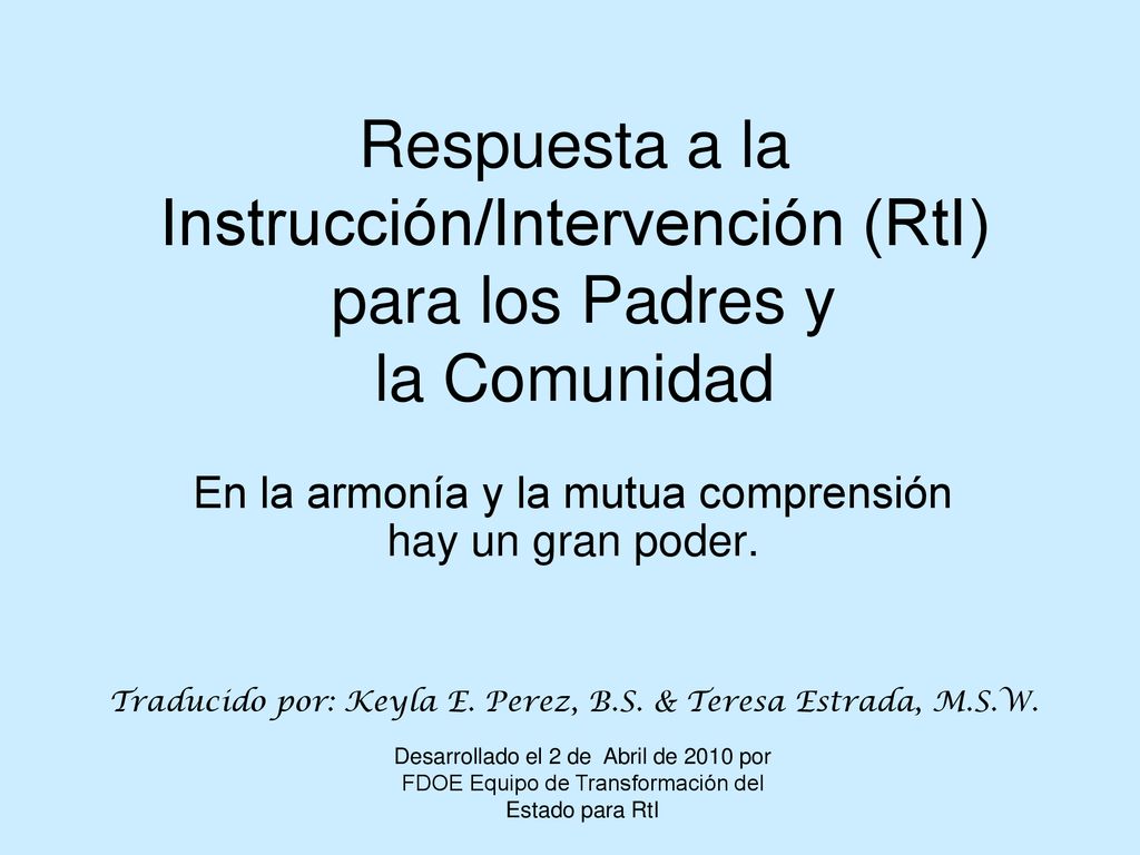 En la armonía y la mutua comprensión hay un gran poder.
