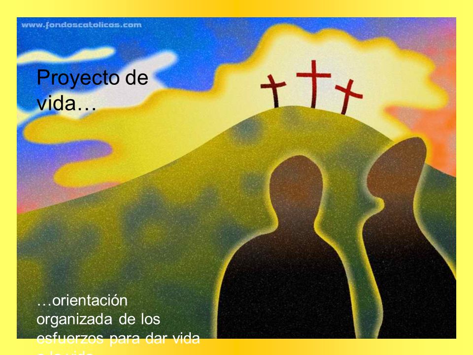 Proyecto de vida… …orientación organizada de los esfuerzos para dar vida a la vida.