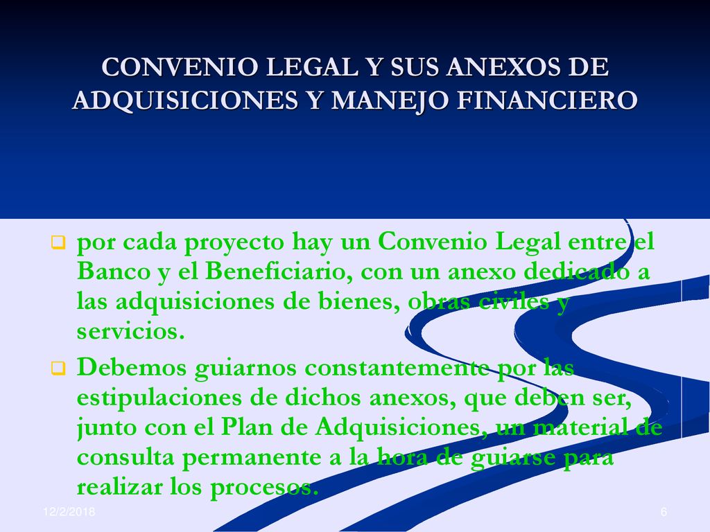 CONVENIO LEGAL Y SUS ANEXOS DE ADQUISICIONES Y MANEJO FINANCIERO