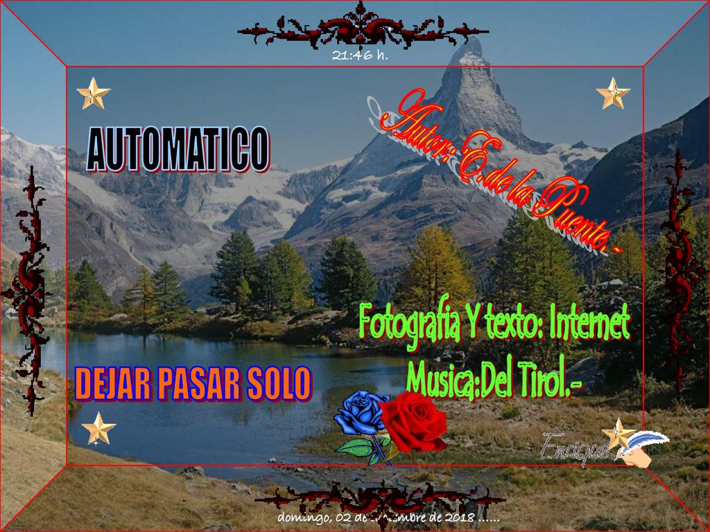 Fotografia Y texto: Internet domingo, 02 de diciembre de 2018 ……