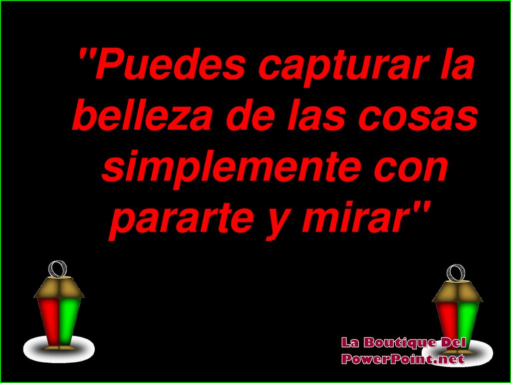Puedes capturar la belleza de las cosas simplemente con pararte y mirar
