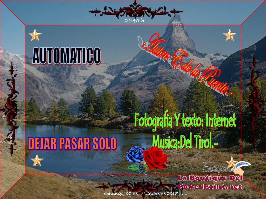Fotografia Y texto: Internet domingo, 02 de diciembre de 2018 ……