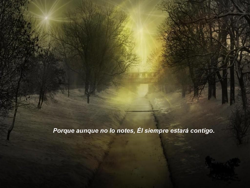 Porque aunque no lo notes, Él siempre estará contigo.