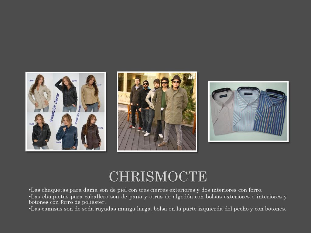 Chrismocte Las chaquetas para dama son de piel con tres cierres exteriores y dos interiores con forro.