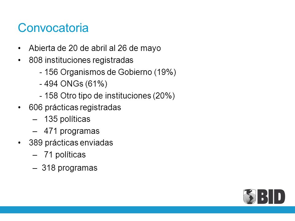 Convocatoria Abierta de 20 de abril al 26 de mayo