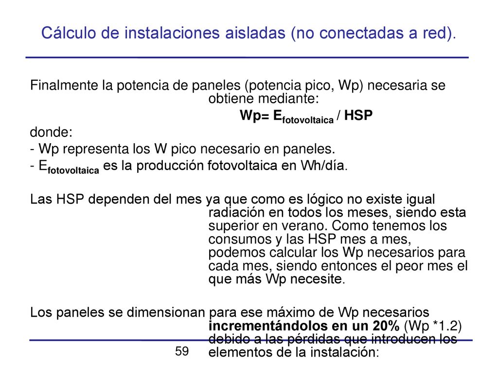 Bloque 9 Cálculo de instalaciones solares fotovoltaicas. - ppt descargar