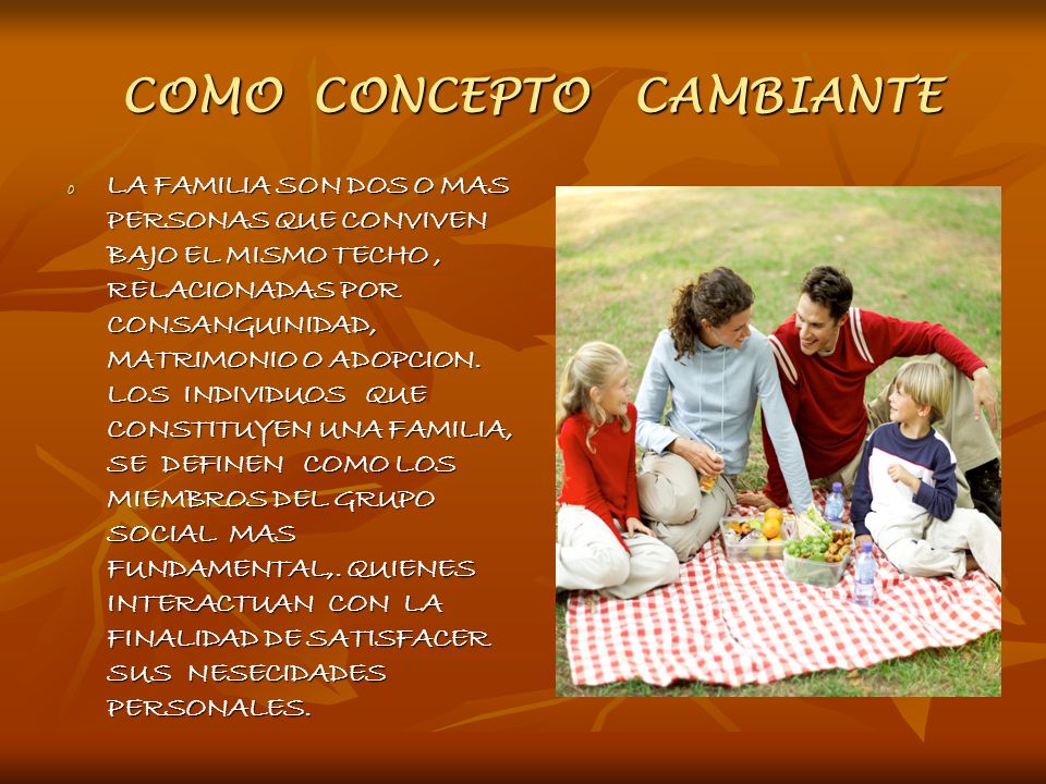 COMO CONCEPTO CAMBIANTE