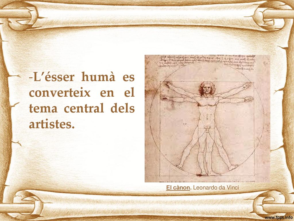 -L’ésser humà es converteix en el tema central dels artistes.