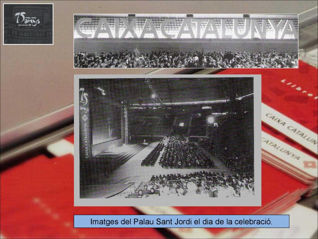Imatges del Palau Sant Jordi el dia de la celebració.