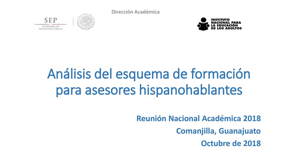 Análisis del esquema de formación para asesores hispanohablantes