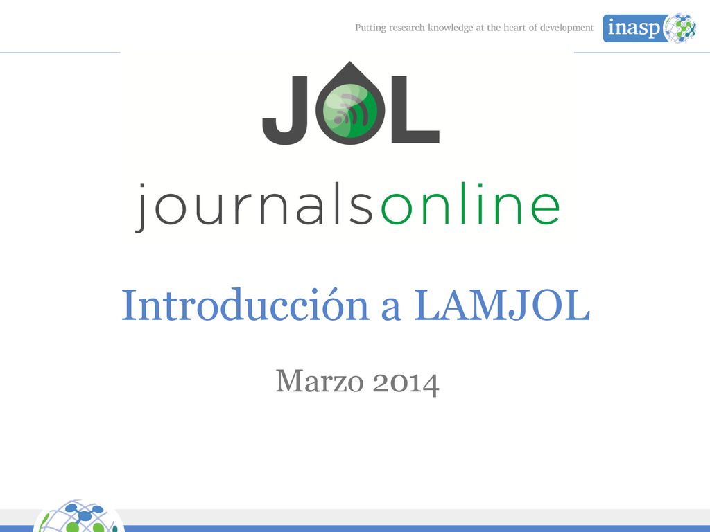 Journal Quality and SLJOL Workshop Marzo 2014